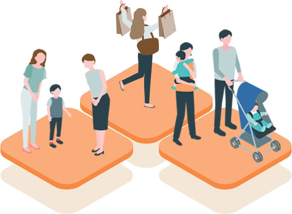 様々なライフステージの人々のイメージ