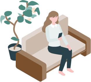 自宅でスマホから注文する人