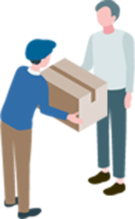 商品を受け取る人