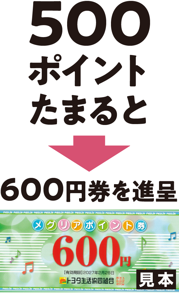 500ポイントたまると