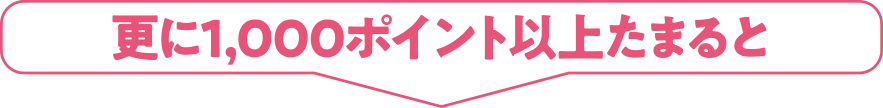 更に1,000ポイント以上たまると