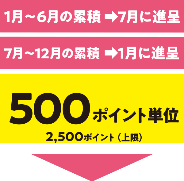 更に1,000ポイント以上たまると